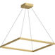 Piazza LED 31.5 inch Brushed Gold Pendant Ceiling Light
