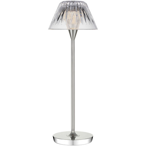 Waterford Blaze 16.25 inch 1.00 watt Polished Nickel Rechargeable Table Lamp Portable Light