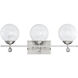 Medina 3 Light 24 inch Satin Nickel Bathroom Vanity Light Wall Light