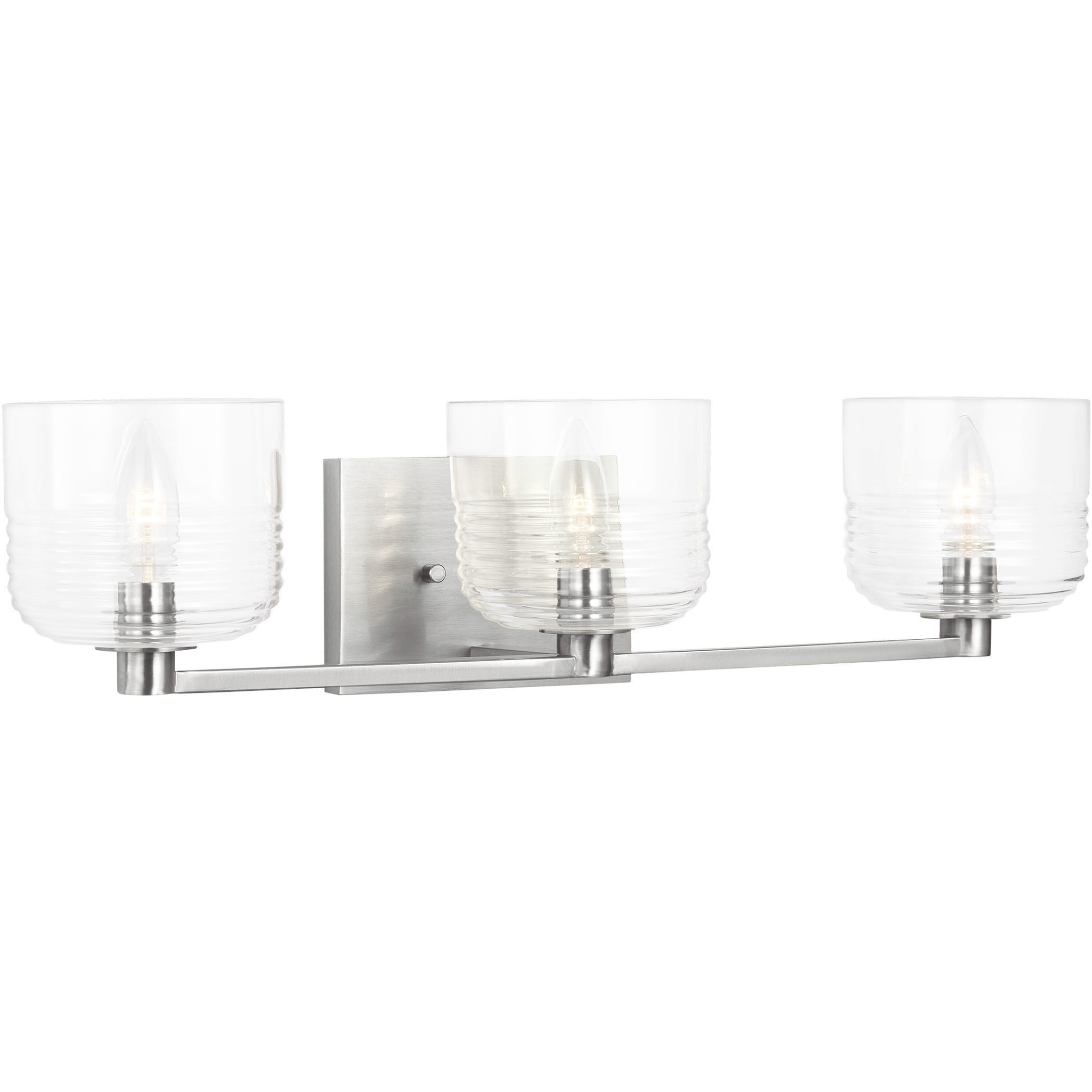 Drew & Jonathan Lochdale 3 Light 24.25 inch Brushed Nickel Vanity Light Wall Light, Large