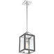 Champlin 1 Light 8 inch Gray with Polished Nickel Accents Pendant Ceiling Light in Gray/Polished Nickel