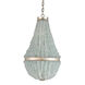 Platea 3 Light 17 inch Contemporary Silver Leaf/Seaglass Chandelier Ceiling Light