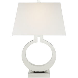 Chapman & Myers Ring 27 inch 100.00 watt Polished Nickel Table Lamp Portable Light, Large