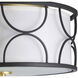 Landree 3 Light 16 inch Matte Black Flush Mount Ceiling Light