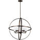 Alturas 5 Light 27.25 inch Brushed Oil Rubbed Bronze Chandelier Ceiling Light