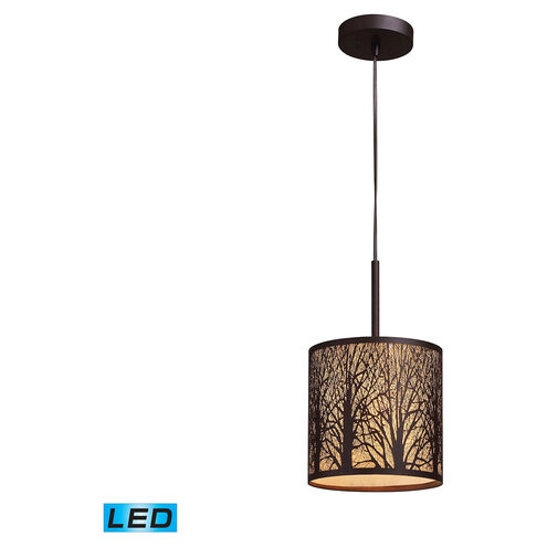 Gentry LED 8 inch Aged Bronze Mini Pendant Ceiling Light