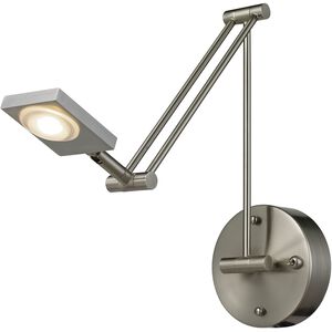 Reilly 16 inch 4.8 watt Brushed Nickel Swingarm Sconce Wall Light