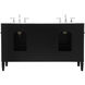 Park Avenue 60 X 21.5 X 35 inch Black Vanity Sink Set