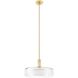 Como 1 Light 18 inch Champagne Gold Convertible Pendant Ceiling Light