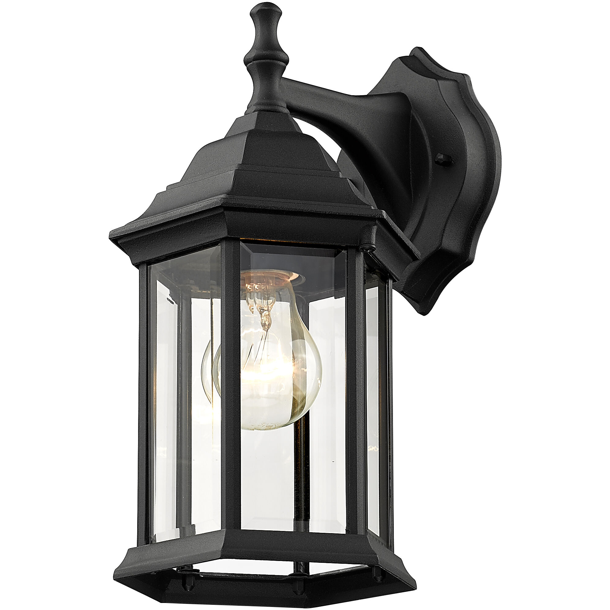 Waterdown 1 Light 11.75 inch Black Outdoor Wall Light