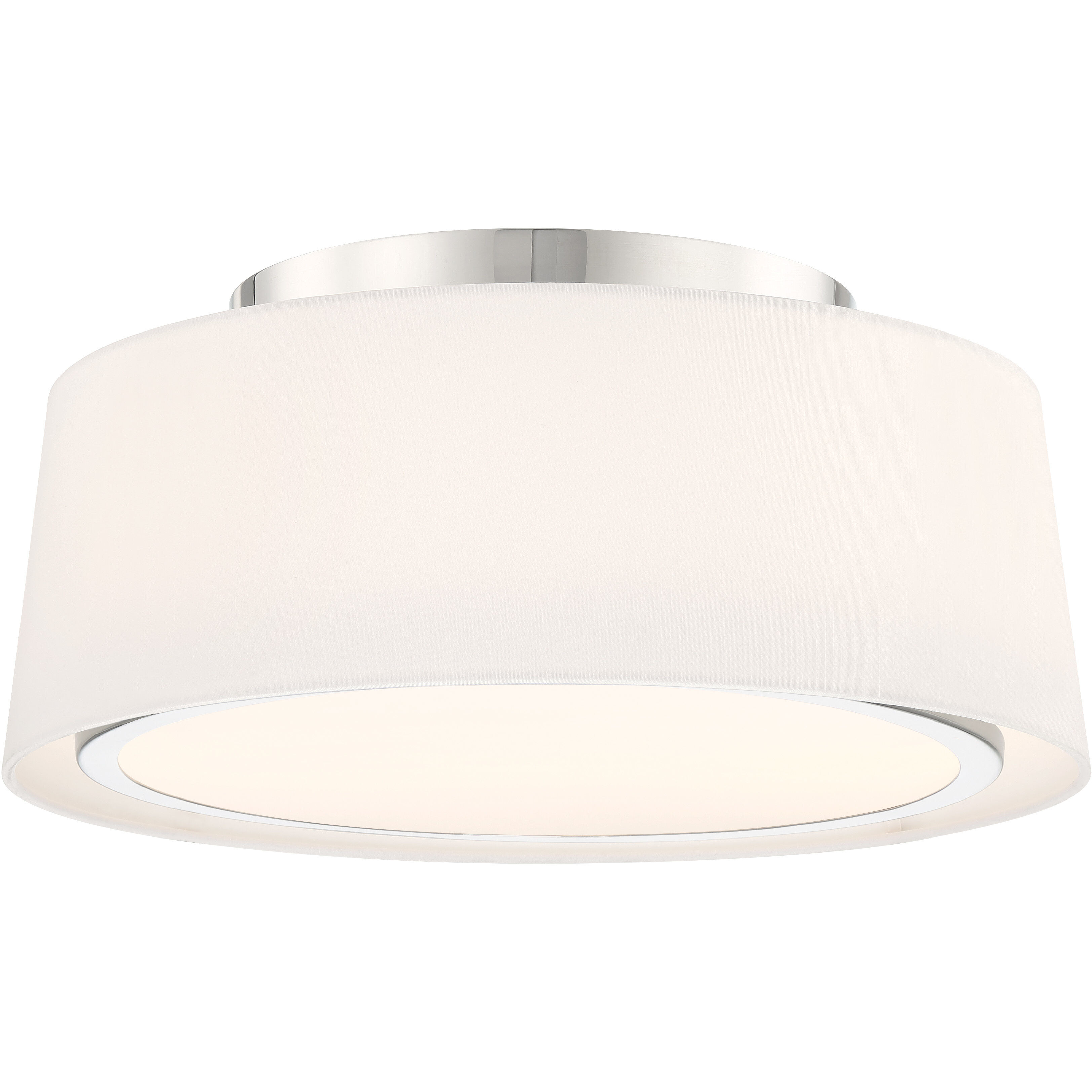 Stevens 3 Light 18 inch Polished Nickel Semi Flush Ceiling Light