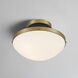 Xander 1 Light 12.25 inch Vibrant Gold Flush Ceiling Light in Vibrant Gold and Matte Black