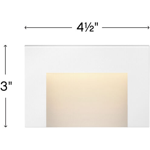 Taper 12v 1.90 watt Satin White Landscape Deck Sconce, Horizontal