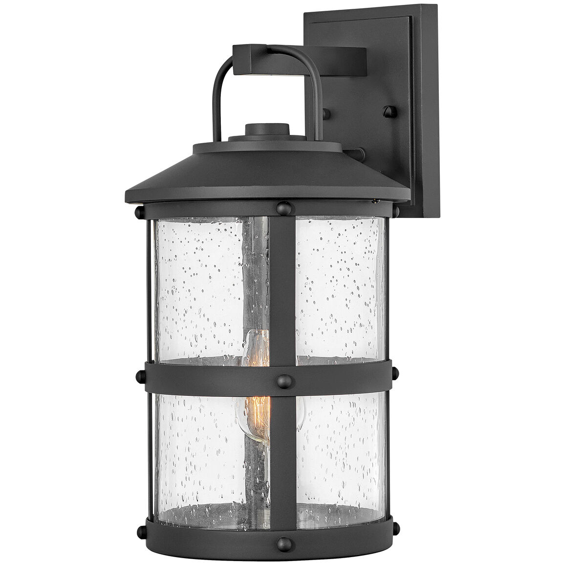Estate Series Lakehouse LED 17 inch Black Outdoor Wall Mount Lantern, Low Voltage