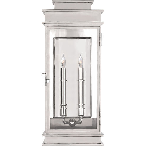 Chapman & Myers Linear Lantern 2 Light 22.5 inch Polished Nickel Wall Lantern