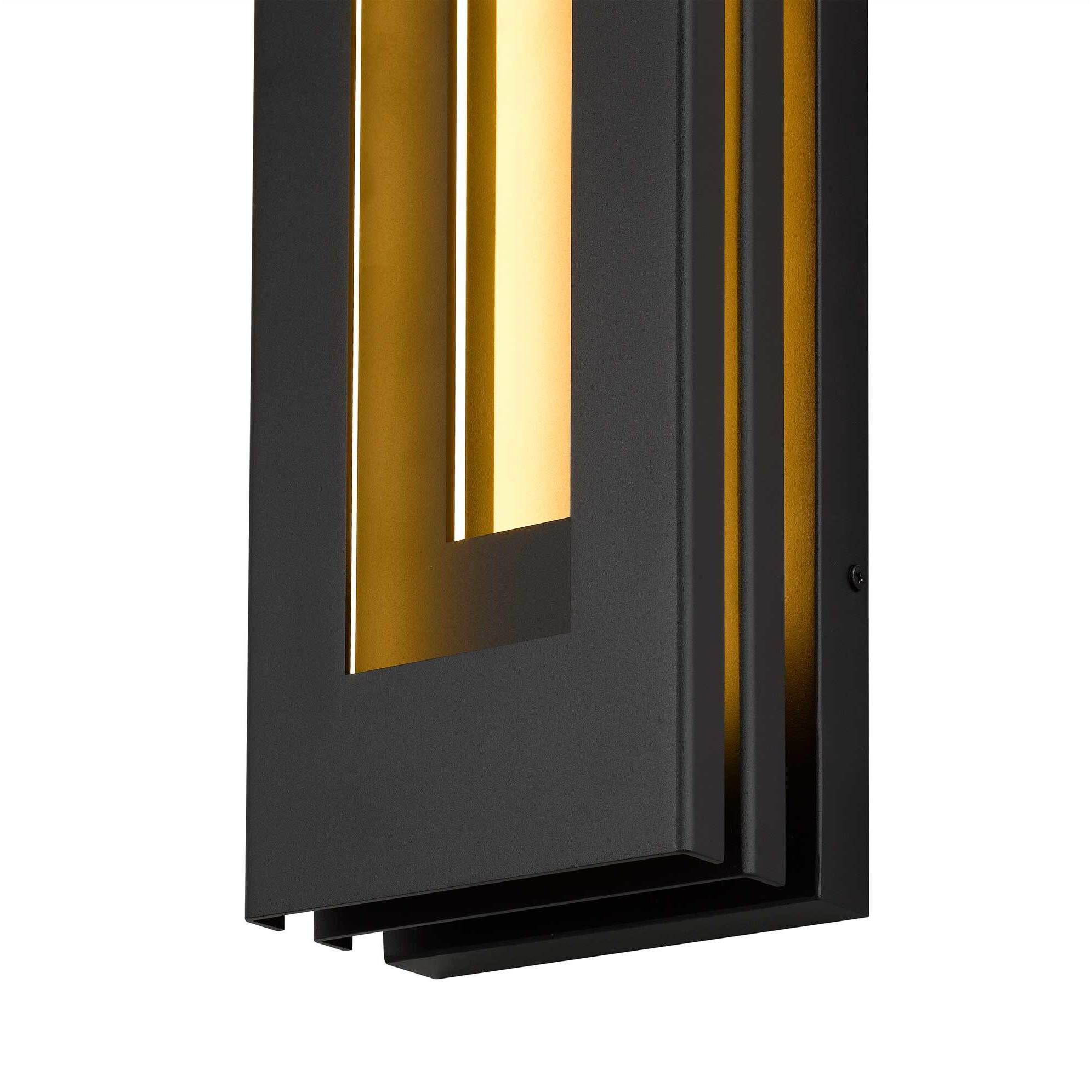 Layer LED 22 inch Sand Black Outdoor Wall Sconce