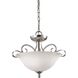 Brighton 2 Light 16 inch Brushed Nickel Semi Flush Mount Ceiling Light in Incandescent, Convertible