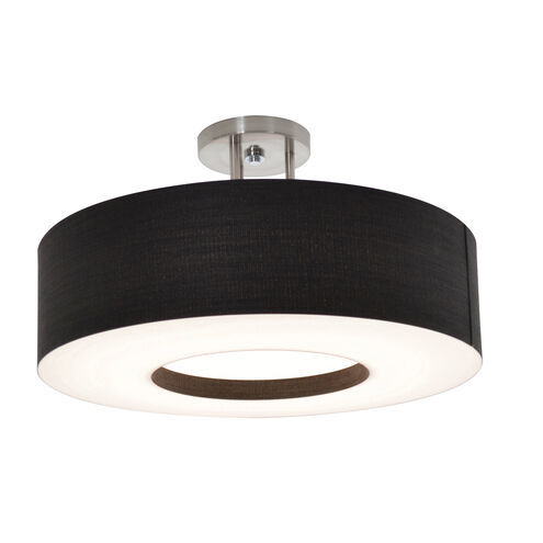 Montclair LED 12 inch Satin Nickel Semi-Flush Mount Ceiling Light