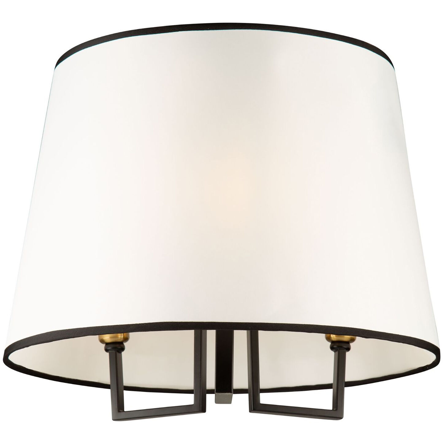 Coco LED 15.7 inch Gold and Black Semi-Flush Mount Ceiling Light
