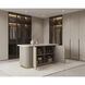 Cataldi Cappuccino / Brushed Gold Kitchen Island