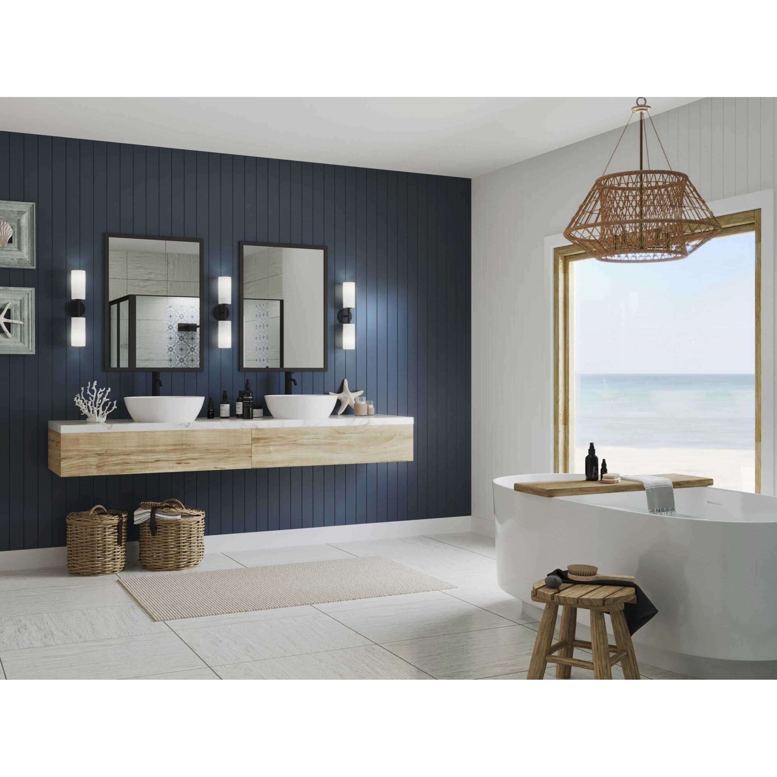 Cofield 2 Light 5.62 inch Matte Black Wall Bracket Wall Light