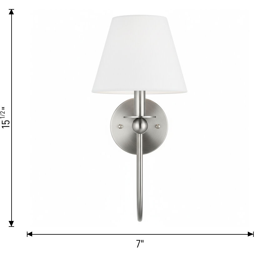 Drew & Jonathan Elsay 1 Light 7 inch Satin Brass Sconce Wall Light, Small