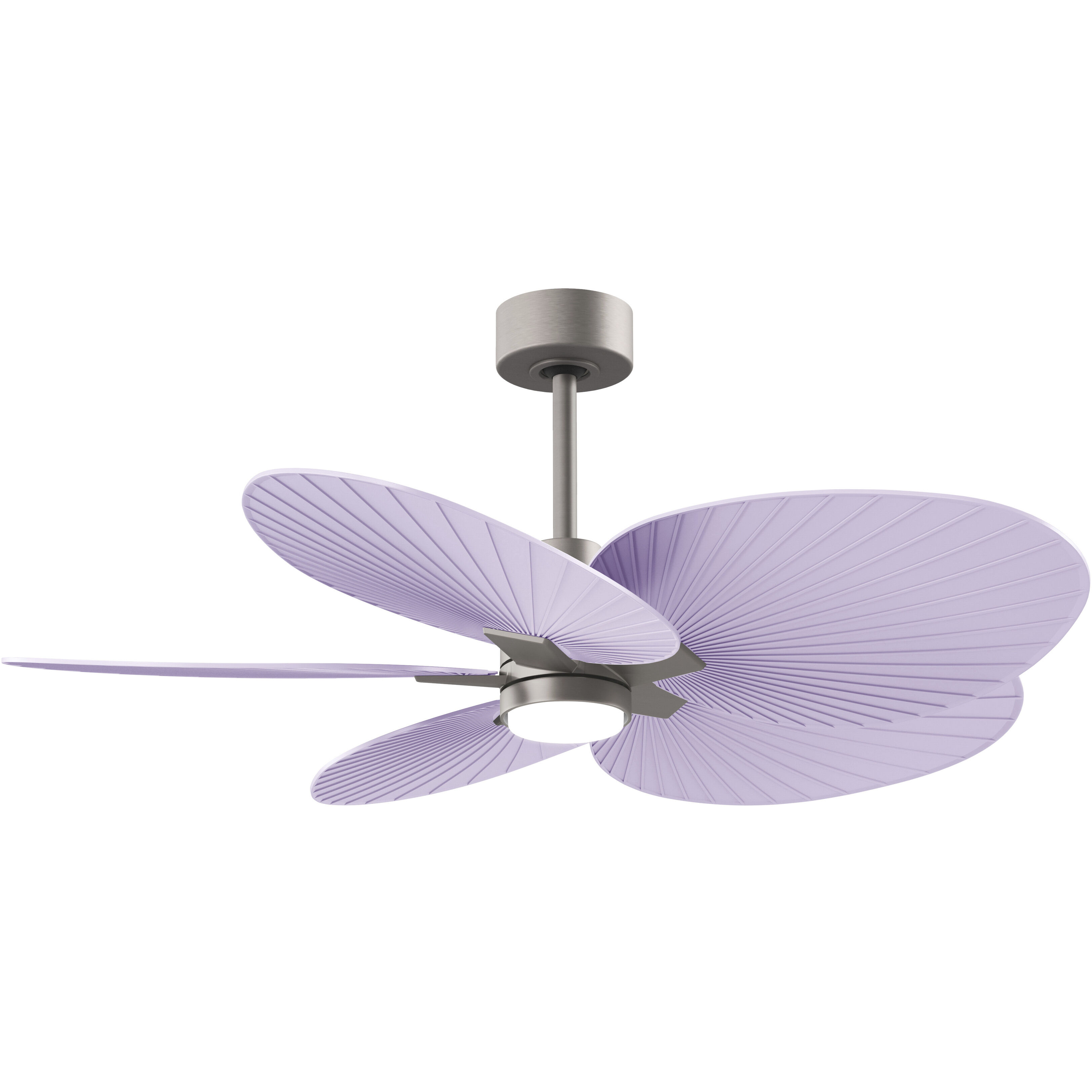 Atlas Alessandra Tropical - LK 48 inch Brushed Nickel with Lilac Blades Ceiling Fan