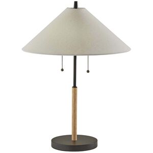 Palmer 24 inch 40.00 watt Black / Natural Wood Table Lamp Portable Light