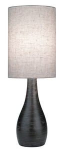 Quatro 17 inch 40.00 watt Brushed Dark Bronze Table Lamp Portable Light
