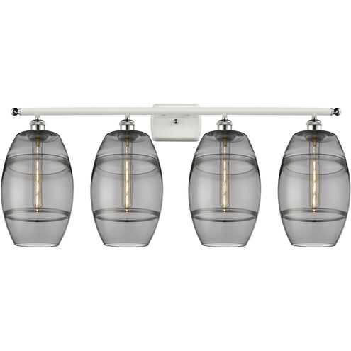 Ballston Vaz 4 Light 38 inch White Polished Chrome Bath Vanity Light Wall Light