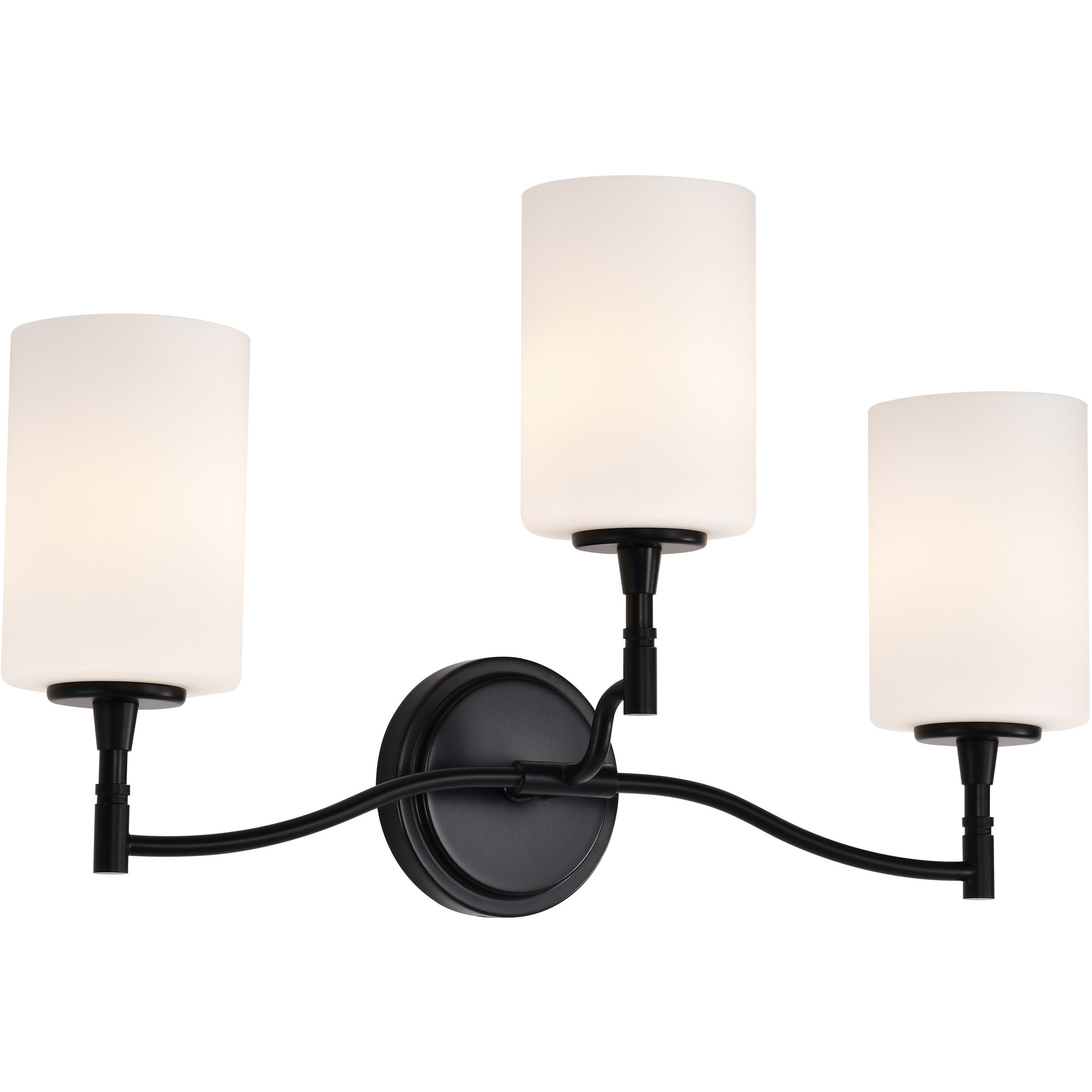 Liam 22 inch Matte Black Vanity Wall Light