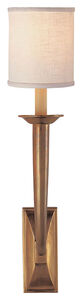 Visual Comfort Studio French Deco Horn Sconce in Hand-Rubbed Antique Brass with Linen Shade S2020HAB-L - Open Box