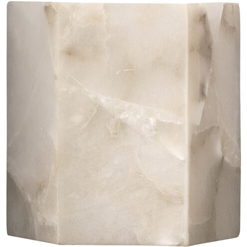 Borealis 1 Light 7 inch Alabaster Wall Sconce Wall Light, Hexagon