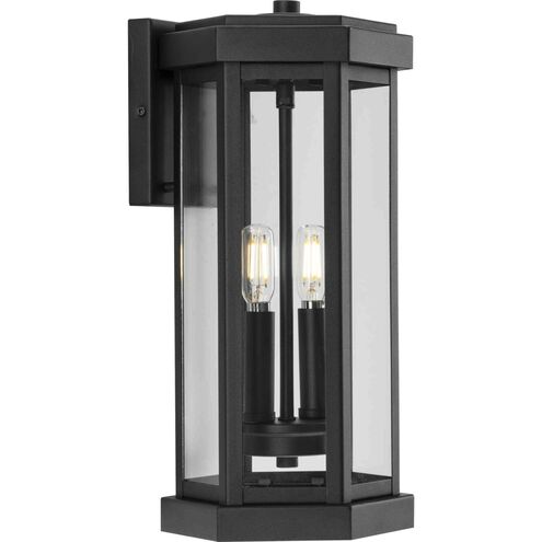 Ramsey 2 Light 15.5 inch Textured Black Outdoor Wall Lantern