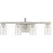 Melina 4 Light 29 inch Brushed Nickel with Clear Vanity Light Wall Light