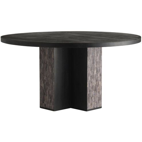 Maddock 60 inch Ebony and Gray Dining Table