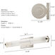 Holly Grove 2 Light 24 inch Brushed Nickel Vanity Light Wall Light, Medium