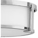 Lowell 3 Light 16 inch Chrome Indoor Flush Mount Ceiling Light in White