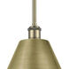 Ballston Cone LED 16 inch Antique Brass Pendant Ceiling Light