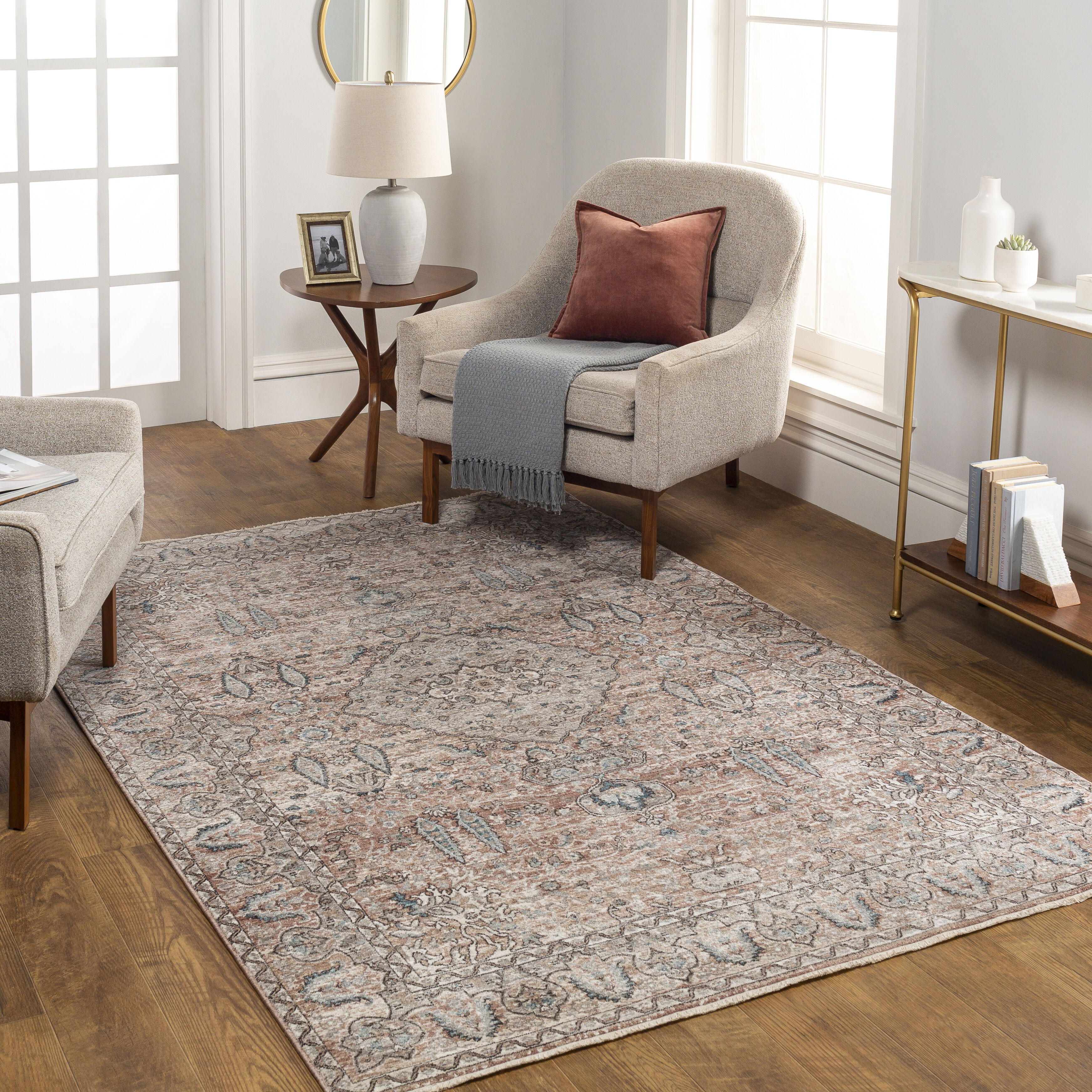 Carlisle 94 X 35 inch Taupe Rug, Runner