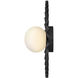 Stevie 1 Light 13.75 inch Black Flush Mount Ceiling Light, Medium