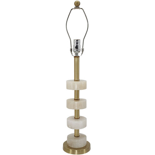Thelrin 28 inch 60.00 watt Gold and White Table Lamp Portable Light