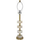 Thelrin 28 inch 60.00 watt Gold and White Table Lamp Portable Light