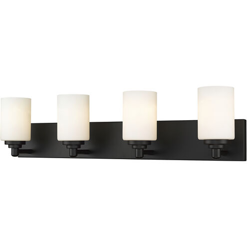 Soledad 4 Light 31.5 inch Matte Black Vanity Wall Light