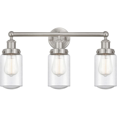 Dover 3 Light 24.5 inch Brushed Satin Nickel Bath Vanity Light Wall Light