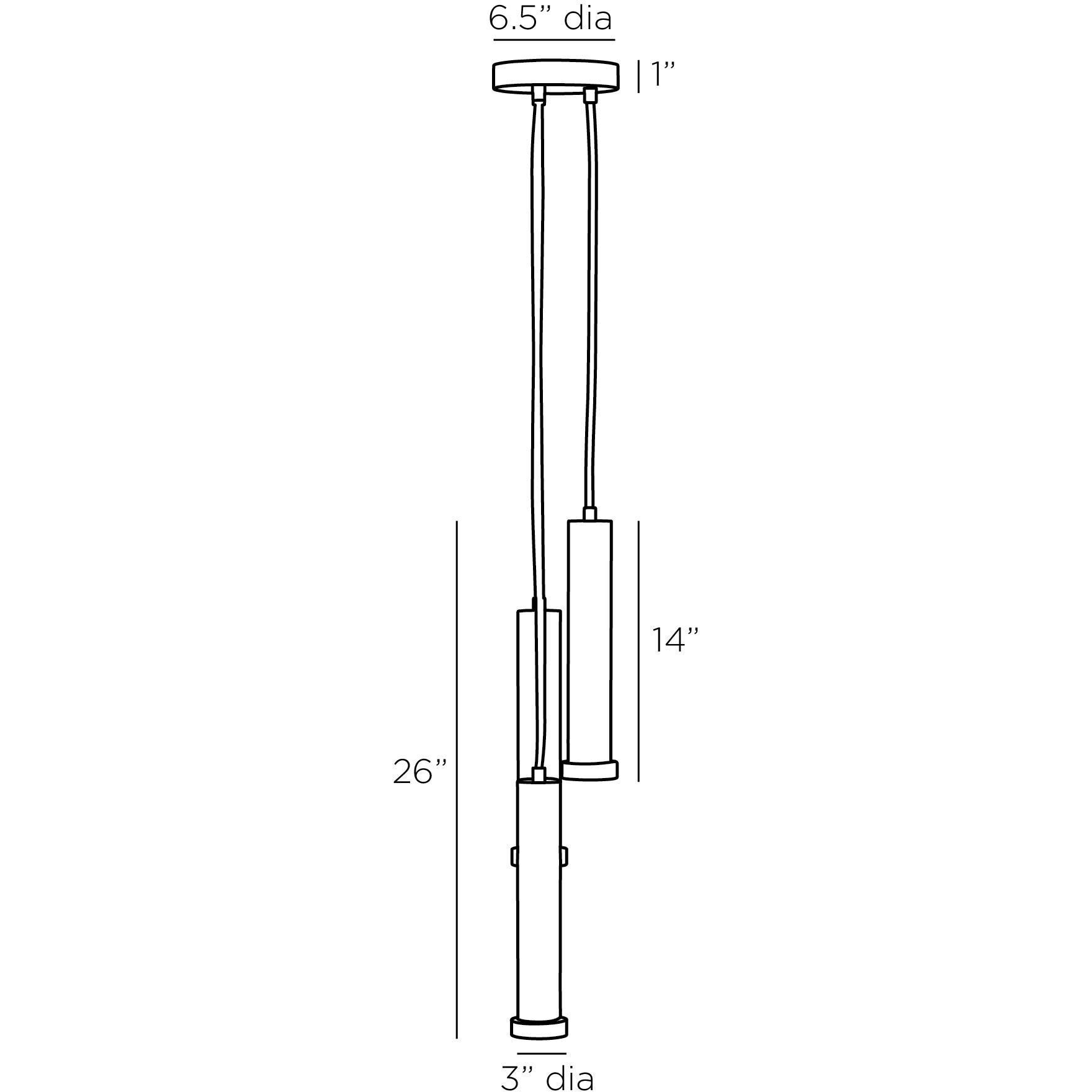 Aleena 3 Light 6.5 inch Antique Brass Pendant Ceiling Light