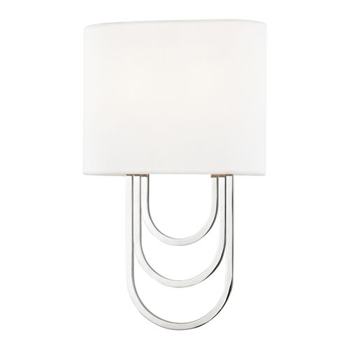 Farah 2 Light 8 inch Polished Nickel ADA Wall Sconce Wall Light