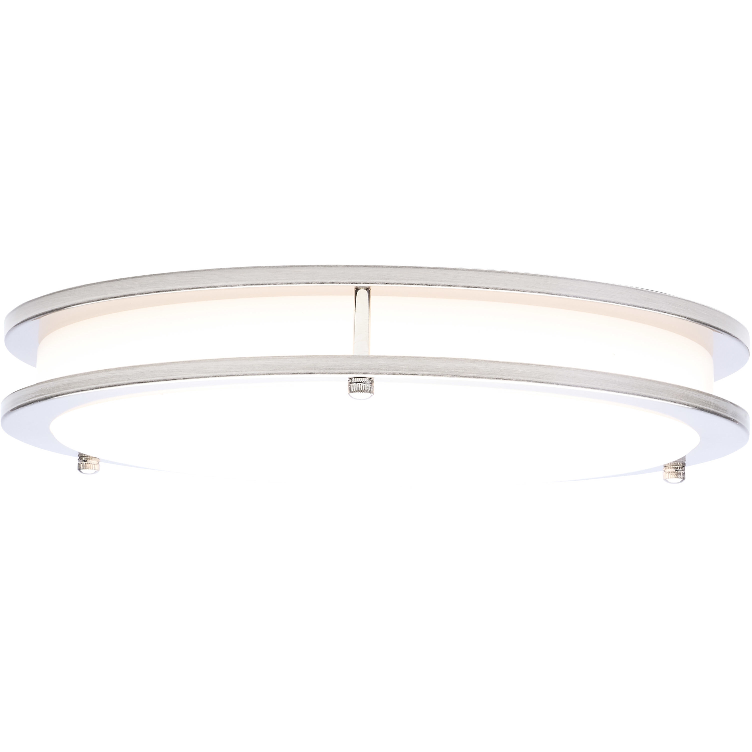 Glamour LED 12.99 inch Brushed Nickel Flush Mount Ceiling Light