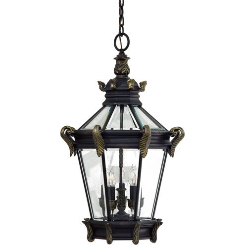 Stratford Hall 5 Light 19 inch Heritage/Gold Outdoor Chain Hung Lantern, Great Outdoors