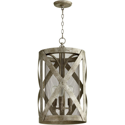 Byzantine 3 Light 15 inch Graphite Pendant Ceiling Light